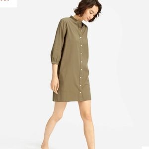 Everlane green button down dress size 14